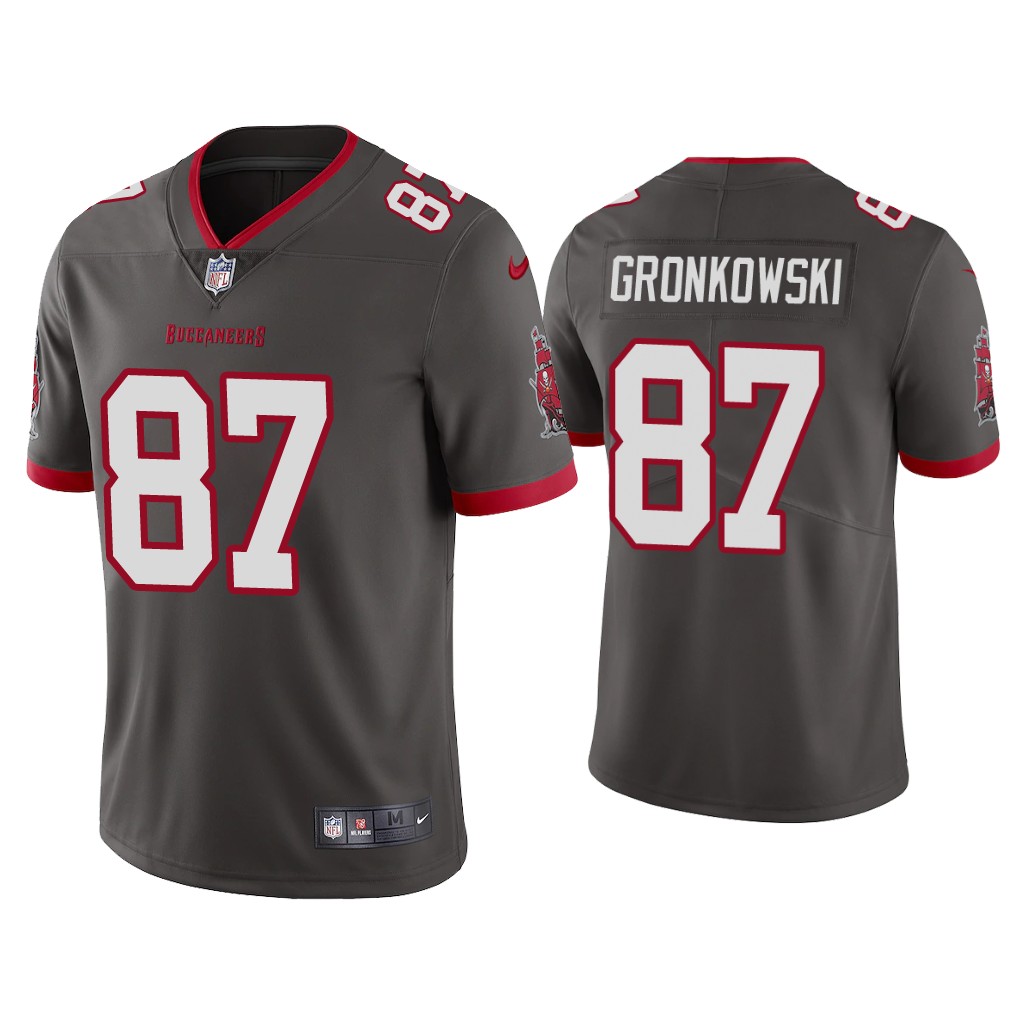 Men Tampa Bay Buccaneers #87 Rob Gronkowski Vapor Limited Gray NFL Jerseys->tampa bay buccaneers->NFL Jersey